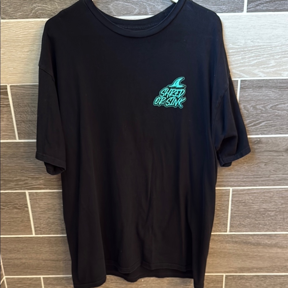 Men’s Black Shreddy Lyfe Shred or Sink Anchor Shirt XL